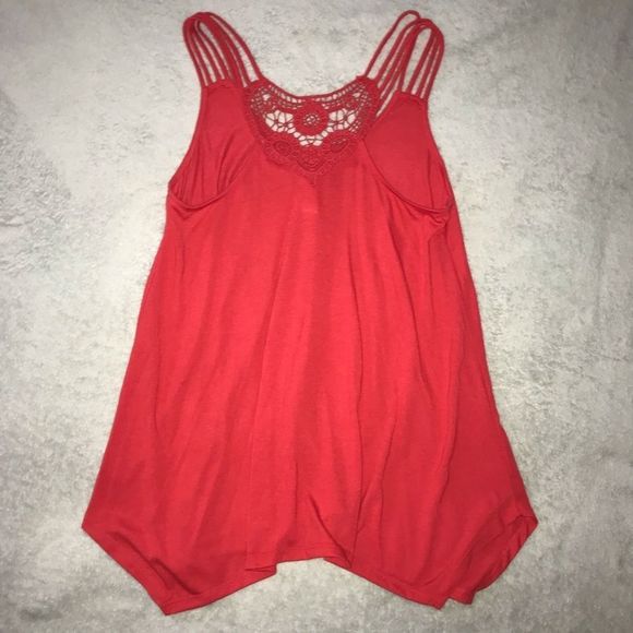 LIKE NEW No Boundaries Red White Tank Top Medium M - Picture 5 of 11
